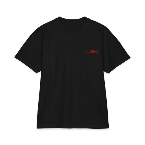 Black shaka wear 1716 zeromode t-shirt with "untitled." text in the front